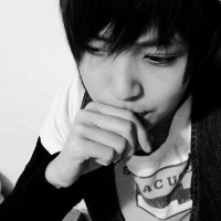 Handsome avatar male sad lonely black and white real picture