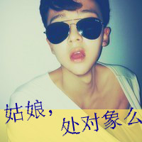 Handsome boy wearing sunglasses with words, super cool avatar and domineering picture