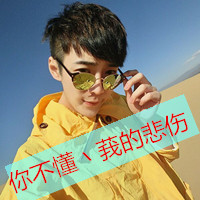 Handsome boy wearing sunglasses with words, super cool avatar and domineering picture