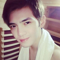 A good-looking 19-year-old boy's real-life ordinary photo