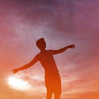 Inspirational boy's back jumping avatar beautiful picture