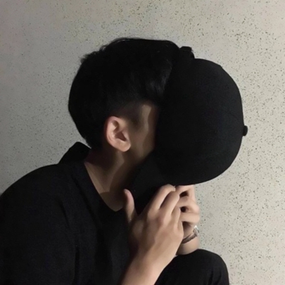 HD handsome sad man wearing hat avatar picture