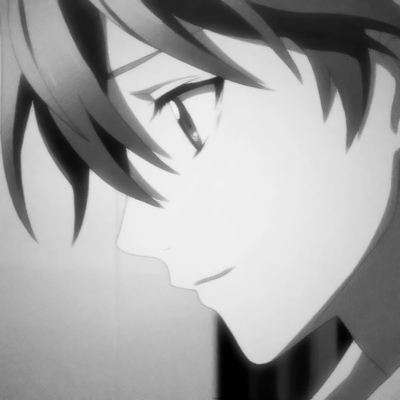 QQ avatar boy cold sad domineering anime black and white high definition pictures