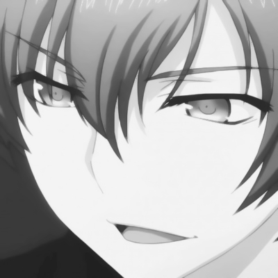 QQ avatar boy cold sad domineering anime black and white high definition pictures