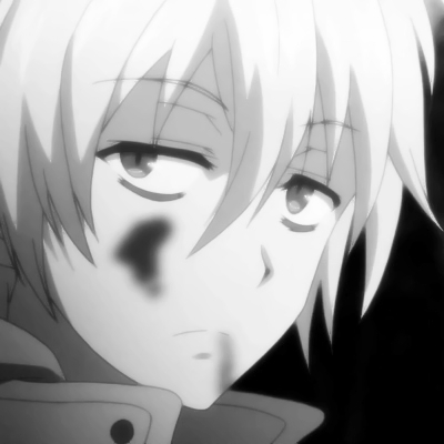 QQ avatar boy cold sad domineering anime black and white high definition pictures