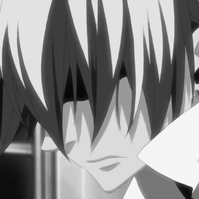 QQ avatar boy cold sad domineering anime black and white high definition pictures