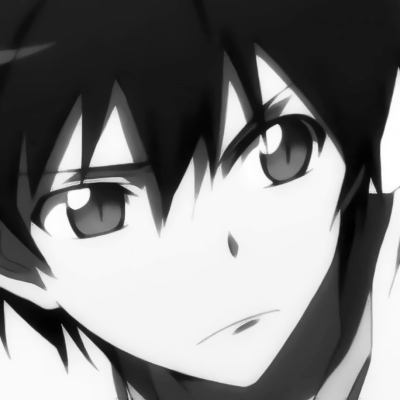 QQ avatar boy cold sad domineering anime black and white high definition pictures