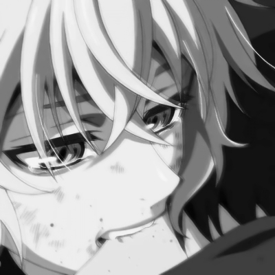 QQ avatar boy cold sad domineering anime black and white high definition pictures