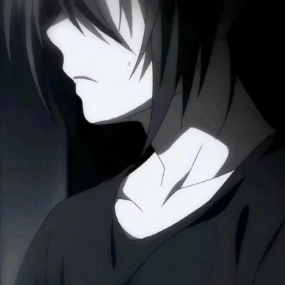 QQ avatar boy cold sad domineering anime black and white high definition pictures