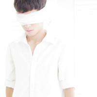 Super artistic avatar picture of a boy with white cloth covering his eyes