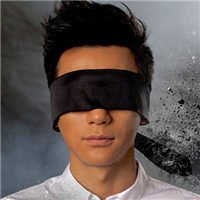 Super artistic avatar picture of a boy with white cloth covering his eyes