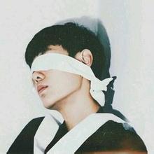 Super artistic avatar picture of a boy with white cloth covering his eyes