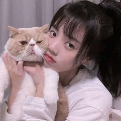 Beautiful ins pictures of girls holding cats