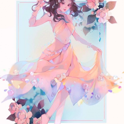 2021最火女生头像彩绘图片