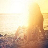 Beautiful sunset artistic conception qq avatar girl picture