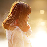 Beautiful sunset artistic conception qq avatar girl picture