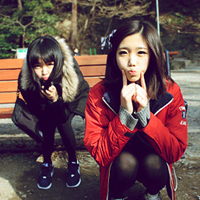 QQ girls sister avatar two people one picture