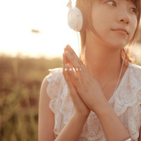 Beautiful and sad picture of melancholy female head