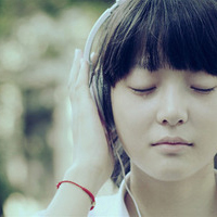 Beautiful and sad picture of melancholy female head