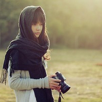 Beautiful and sad picture of melancholy female head