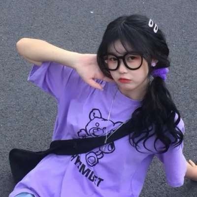 High-definition cute purple series girls' non-mainstream avatar pictures