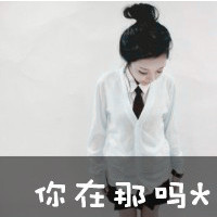 QQ avatar girl gray with words