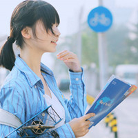 Fresh and beautiful light blue QQ avatar girl pictures