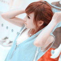 Fresh and beautiful light blue QQ avatar girl pictures