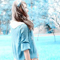 Fresh and beautiful light blue QQ avatar girl pictures