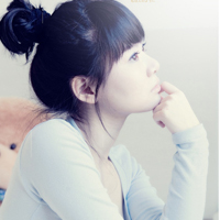 Fresh and beautiful light blue QQ avatar girl pictures