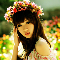 Beautiful little fresh avatar pictures of girls with beautiful flowers on their heads