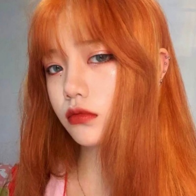 High-definition and beautiful orange girl avatar real pictures