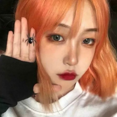 High-definition and beautiful orange girl avatar real pictures