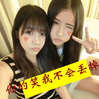 A picture of two best friends in QQ avatar with words