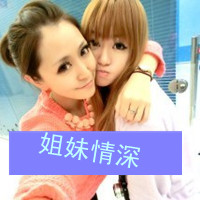 A picture of two best friends in QQ avatar with words