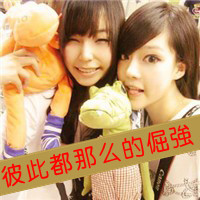 A picture of two best friends in QQ avatar with words