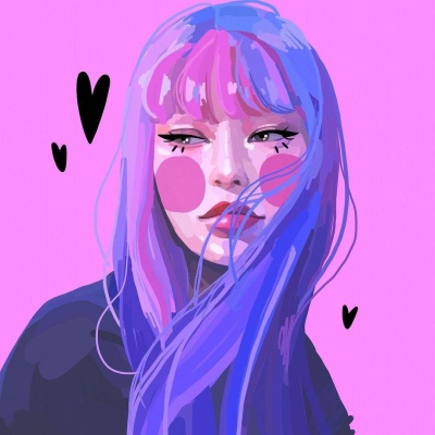 High-definition hand-painted weird style alternative avatar girl pictures