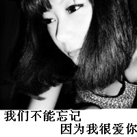 QQ avatar of a girl in love with words