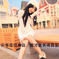 QQ avatar girl's avatar with words