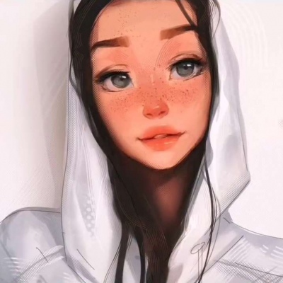 Nice high-definition comic hand-drawn cool avatar girl pictures