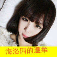 Simple and cute qq avatar girl with words