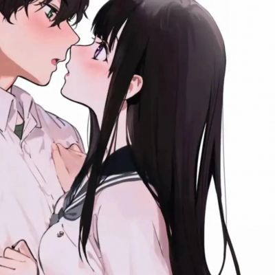 Couple avatar anime love head cute one man and one woman beautiful romantic couple high definition WeChat avatar picture