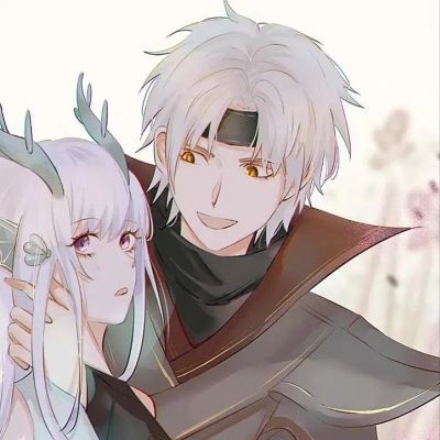 Couple avatar anime love head cute one man and one woman beautiful romantic couple high definition WeChat avatar picture