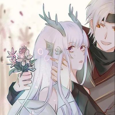 Couple avatar anime love head cute one man and one woman beautiful romantic couple high definition WeChat avatar picture