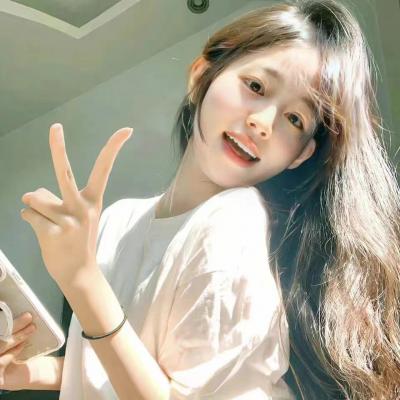 Clean Korean style soft and cute female head, ins popular upper body girl avatar