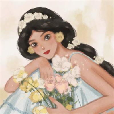 Disney's fugitive princess avatar picture animation hand-painted high-definition female avatar is beautiful, elegant and clean style