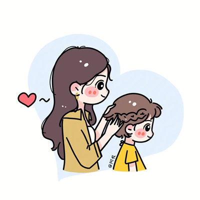 Super loving Mother’s Day cartoon avatar. Mom’s little thoughts warm my life year after year.