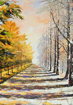 Collection of line oil painting landscape pictures