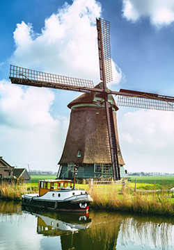 European and American beautiful windmill scenery pictures