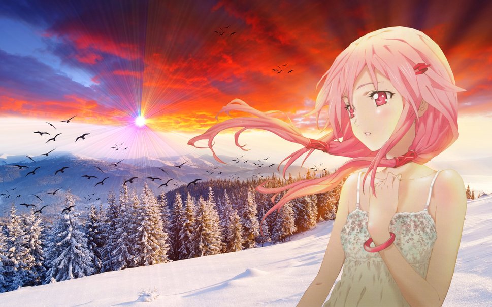 Two dimensional winter scenery pictures wallpaper